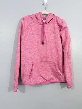 Under Armour ColdGear Hoodie Size XL Pink Fleece Pullover